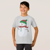 Cute Snowman Kerstmis T-shirt (Voorkant volledig)