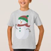 Cute Snowman Kerstmis T-shirt (Voorkant)