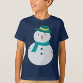 Cute Snowman Kerstmis T-shirt (Voorkant)