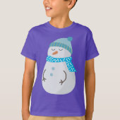 Cute Snowman Kerstmis T-shirt (Voorkant)