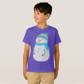 Cute Snowman Kerstmis T-shirt (Voorkant volledig)