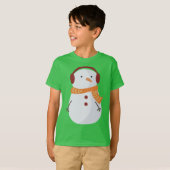 Cute Snowman Kerstmis T-shirt (Voorkant volledig)