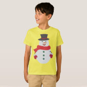 Cute Snowman Kerstmis T-shirt (Voorkant volledig)