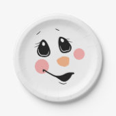 Cute Snowman-kerstpapieren Bord (Voorkant)