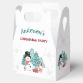 Cute Snowman kerstparty Favor Box Bedankdoosjes (Geopend)