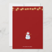 Cute Snowman Kerstparty Uitnodiging (Achterkant)