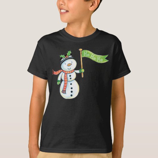 Cute Snowman-kerstShirt T-shirt (Voorkant)
