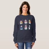 Cute Snowman KerstSweater Jumper Trui (Voorkant volledig)