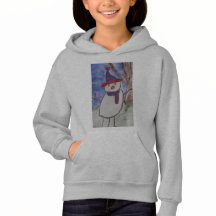 Cute Snowman Kinder Hoodie
