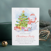 Cute Snowman Kinder Kerstfeest Kaart