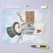 Cute Snowman Kinder Waterverf Winterkerst Tissuepapier (Craft)