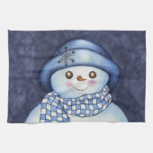 Cute Snowman Kitchen Towel Theedoek (Horizontaal)