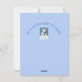CUTE SNOWMAN KITTEN, SNOWFLAKCAT EN MUIS FEESTDAGENKAART (Achterkant)