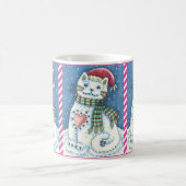 CUTE SNOWMAN KITTEN, SNOWFLAKCAT EN MUIS KOFFIEMOK (Center)