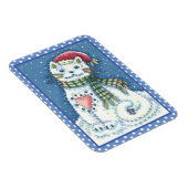 CUTE SNOWMAN KITTEN, SNOWFLAKCAT EN MUIS MAGNEET (Rechterzijde)