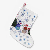 Cute Snowman Kleine Kerstsok (Voorkant (Hangend))