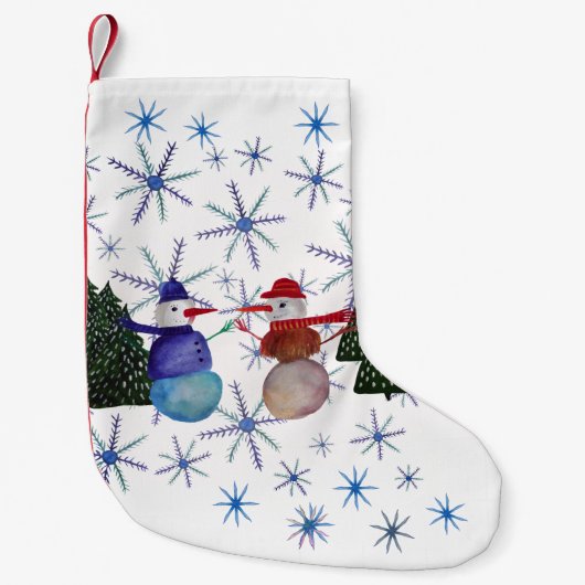 Cute Snowman Kleine Kerstsok (Voorkant)