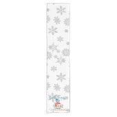 Cute Snowman Korte Tafelloper (Voorkant)