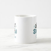 Cute Snowman laat het sneeuwen op maat Koffiemok (Center)