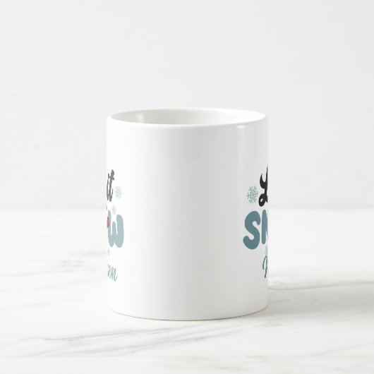 Cute Snowman laat het sneeuwen op maat Koffiemok (Center)