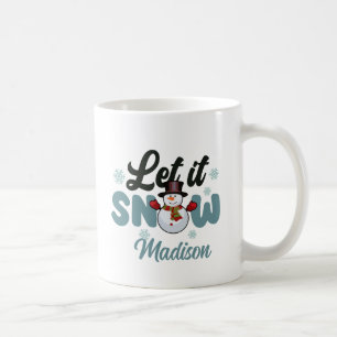 Cute Snowman laat het sneeuwen op maat Koffiemok