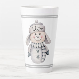 Cute Snowman Latte Mok