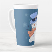 Cute Snowman Latte Mok (Linkerhoek)