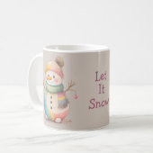 Cute Snowman Let It Snow Koffiemok (Voorkant links)