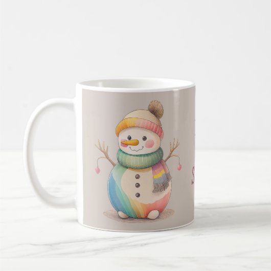 Cute Snowman Let It Snow Koffiemok (Links)