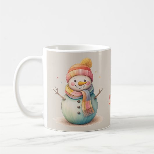 Cute Snowman Let It Snow Koffiemok (Links)