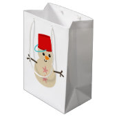 Cute Snowman Made with Pail for Pet Medium Cadeauzakje (Achterkant Gekanteld)