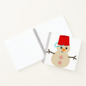 Cute Snowman Made with Pail for Pet Notitieboek (Binnen)