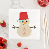 Cute Snowman Made with Pail for Pet Servet (Insitu)