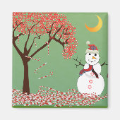 Cute Snowman Magneet (Voorkant)