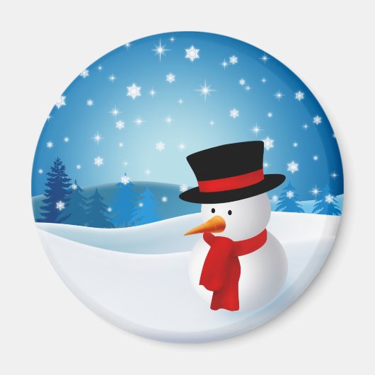 Cute Snowman Magnet (Voorkant)