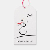 CUTE SNOWMAN 'Merry Kerstmis' Cadeaulabel (Voorkant)
