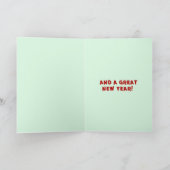 Cute Snowman Merry Kerstmis Kaart (Binnen)