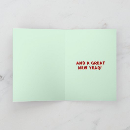 Cute Snowman Merry Kerstmis Kaart (Binnen)