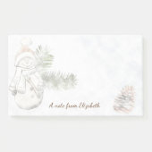 Cute Snowman met Santa Hat - Persoonlijk Post-it® Notes (Voorkant)