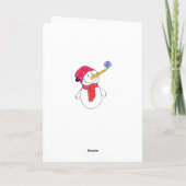 Cute Snowman met Snowflake-kerstmis Feestdagen Kaart (Achterkant)