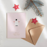 Cute Snowman Modern С heerlijke Kerstmis Feestdagenkaart<br><div class="desc">Vrolijk kerstfeest! Stuur vakantiebezoekers en boodschap naar familie en vrienden met deze minimalistische kaarten met leuke kersttekeningen. Klik op "Personaliseren" om details te wijzigen. Om de tekstgrootte, de doopvont of de kleur te veranderen klik "klik om verder"het aan te passen. Uitzicht de link collectie op deze pagina om alle overeenkomende...</div>