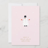 Cute Snowman Modern С heerlijke Kerstmis Feestdagenkaart (Voorkant)
