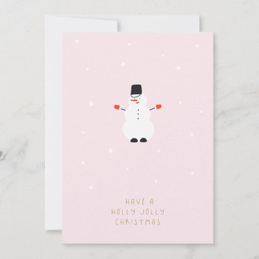Cute Snowman Modern С heerlijke Kerstmis Feestdagenkaart (Voorkant)