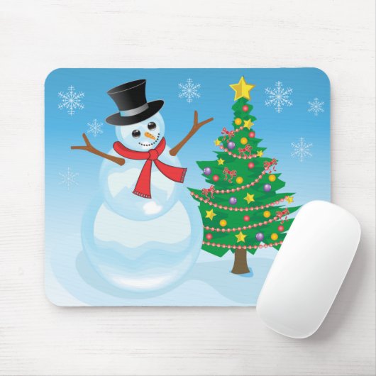 Cute Snowman Muismat (Met muis)