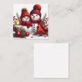 Cute Snowman Notitiekaartje (Voorkant / Achterkant)