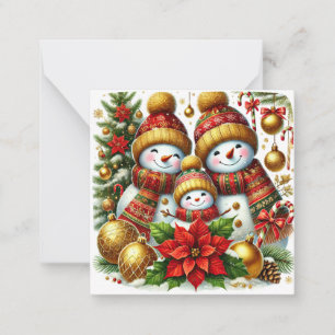 Cute Snowman Notitiekaartje