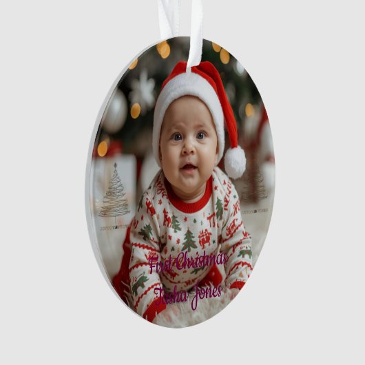 Cute Snowman Ornament | Cozy Pastel Christmas (voorkant)