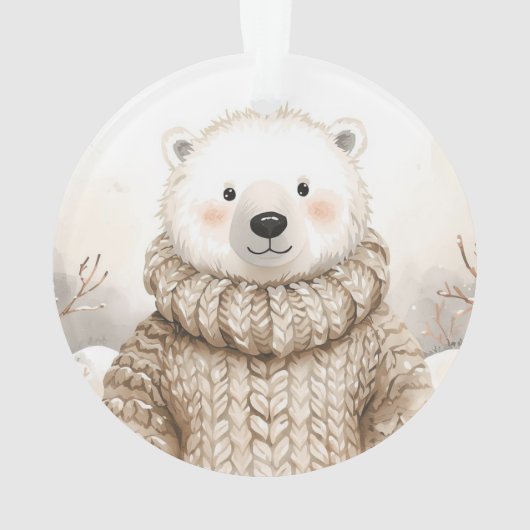 Cute Snowman Ornament | Cozy Pastel Christmas (achterkant)