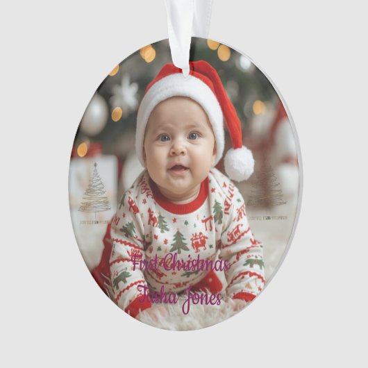 Cute Snowman Ornament | Cozy Pastel Christmas (voorkant)