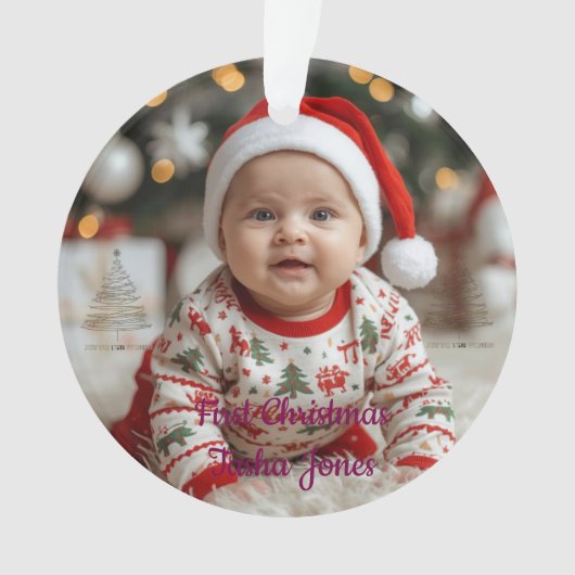 Cute Snowman Ornament | Cozy Pastel Christmas (voorkant)